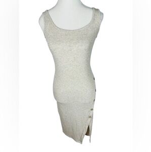 💜 5/$20 Iris Cream Ribbed Knit Dress Size S